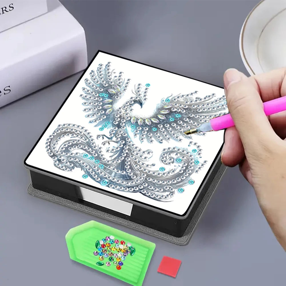 PU 5D Diamond Painting Kit Note Box with 160 Sheets Diamond Art Notebook Box for Daily Record Or Gift