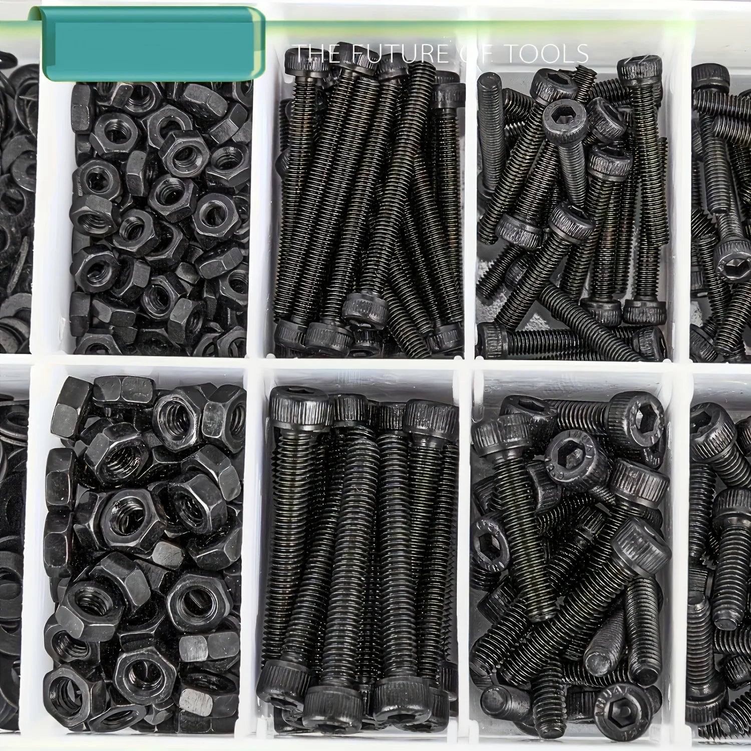 1260pcs Metric Bolt Assortment - M2 M3 M4, 21 Sizes 4MM To 30MM 12.9 Alloy Steel Bolts And Nuts Kit