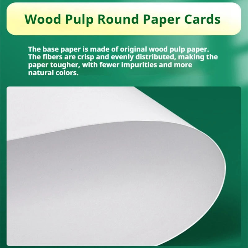 25/29/36 cm Colored Cardstock 200g Round Blank Cardboard Cardstock Sketch Paper for DIY Craft Papercraft Scrapbook Paper Album