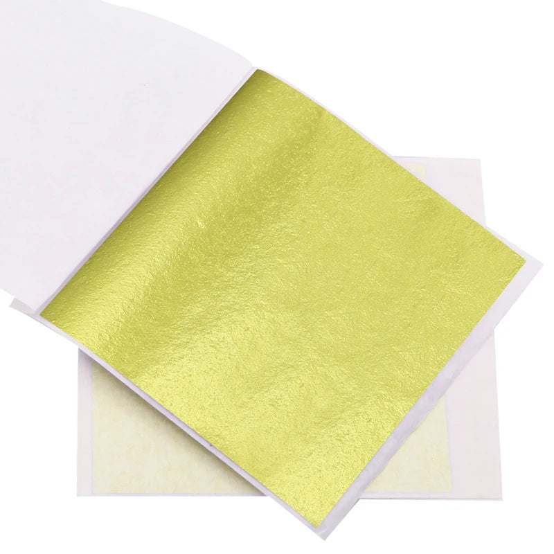 100pcs/10colors sheet  Pink Gold Leaf Imitation Sliver Foil Papers DIY Art Crafts Design packaging material Food decoration