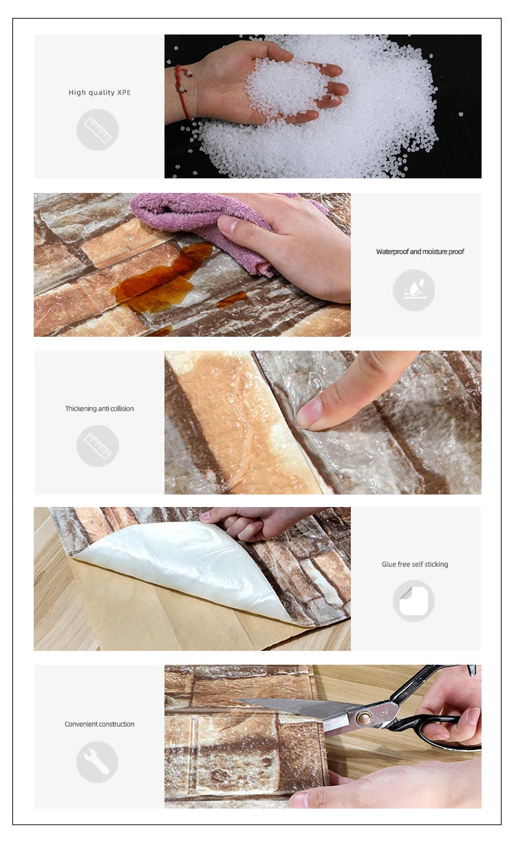 70cmx1/2/3/5/10m Kitchen PVC Decoration Bedroom Living Room Waterproof Wall Stickers for Children's Room Wallpaper Sticker Home