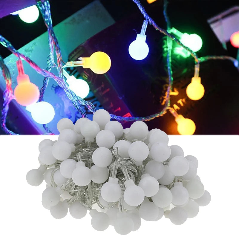 Globe String Fairy Lights usb 10m Multicoloured Festoon Lights Outdoor Colour 5V Hoilday Lighting Christmas Room Decoration