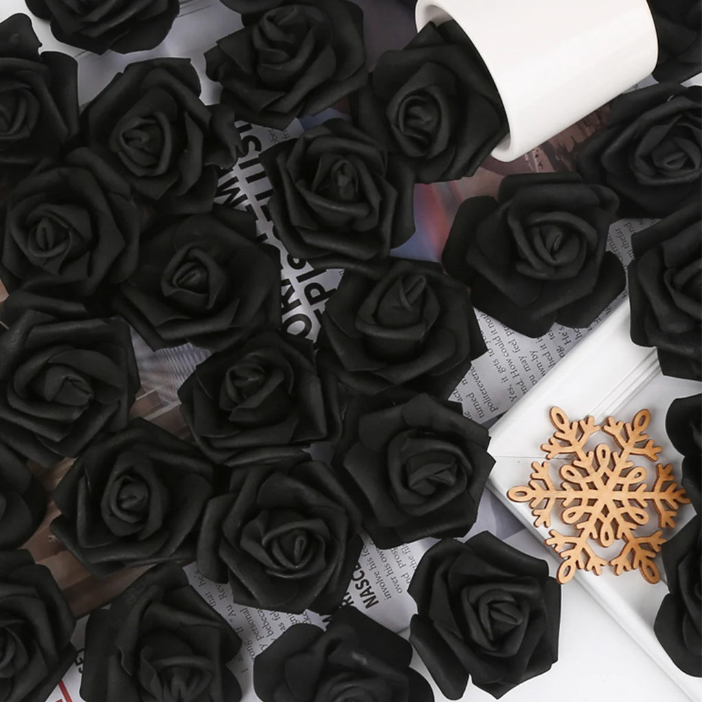 100PCS Artificial Rose Flower Heads, Real Looking Foam Roses for DIY Wedding Baby Shower Centerpieces Party Home Decorations