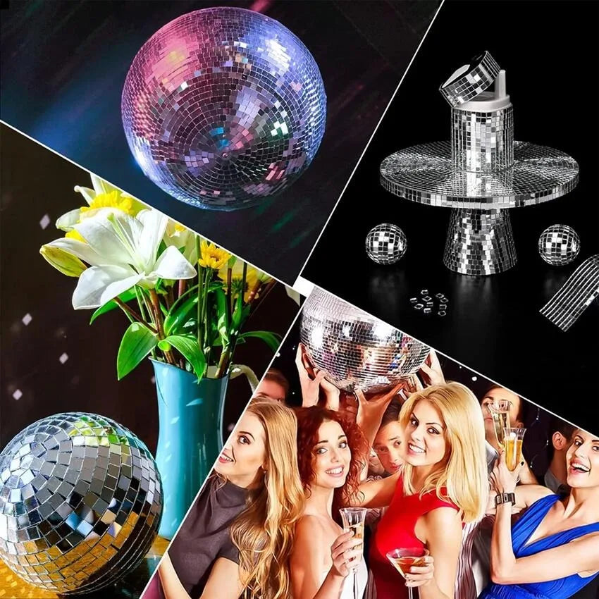 Mosaic Mirror Tiles Stickers Tile Square Wall Sticker Stick Mini Border 3D Self Peel Adhesive Backsplash Kitchen Disco Mirrors