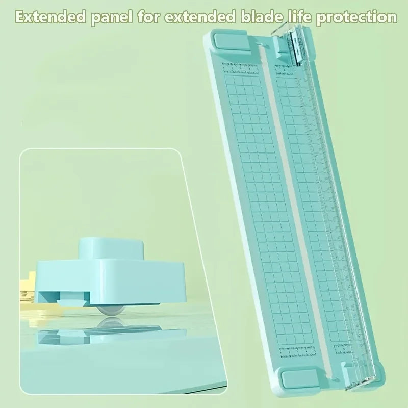1pc Manual 4-in-1 Bidirectional Paper Cutter with 4 Blades -  Portable Office School Home Use, Precision Cutting Tool