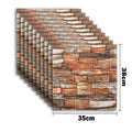 10pcs Self Adhesive Decor 3D Foam Wall Stickers Pane Room Waterproof peel and stick Brick Wallpaper for Interior Decoration
