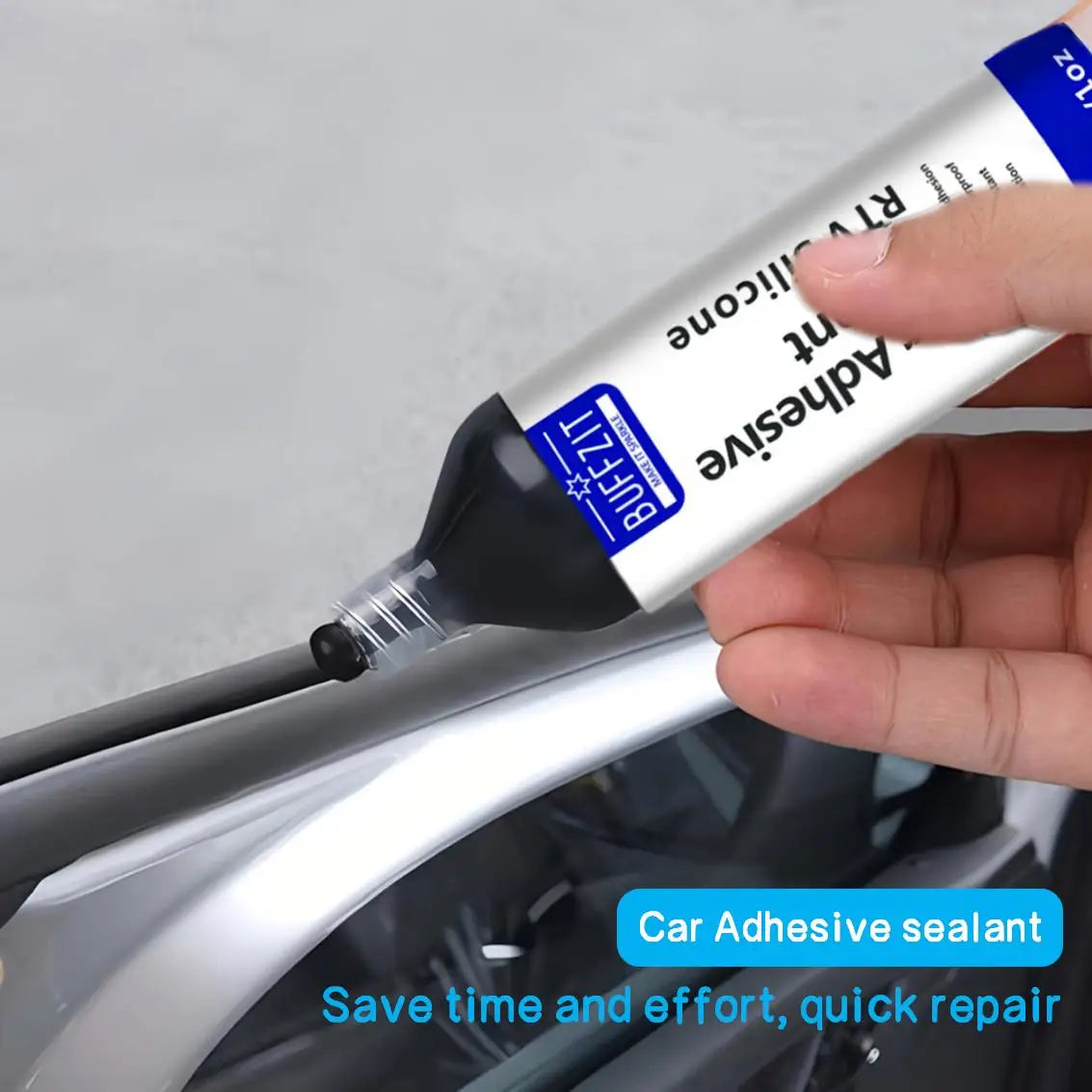 RTV Black Silicone Adhesive Sealant, Waterproof, Flexible, Moisture-Proof for Glass, Metal, Plastic