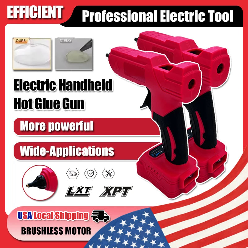 Fit Milwaukee Electric Hot Melt Glue Gun 18V Li-ion Battery DIY Hot Melt Glue Gun For Packaging Decoration