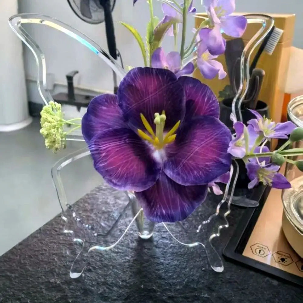 Ins Acrylic Vase Three-dimensional Minimalist Flower Vase Aesthetic Flower Holder Home Decoration