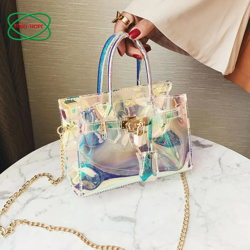 A4 Multicolor Iridescent Holographic Clear Transparent PVC Fabric Leatherette Laser Rainbow Film Vinyl Craft Bag Earring DIY Bow