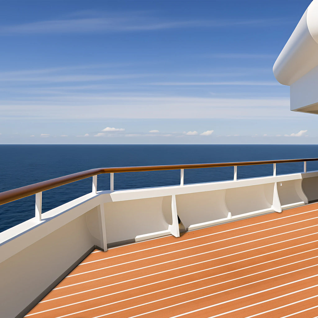 2400X900x6mm Self-Adhesive EVA Foam Decking Sheet Faux Teak Synthetic Boat Marine Flooring Accessories