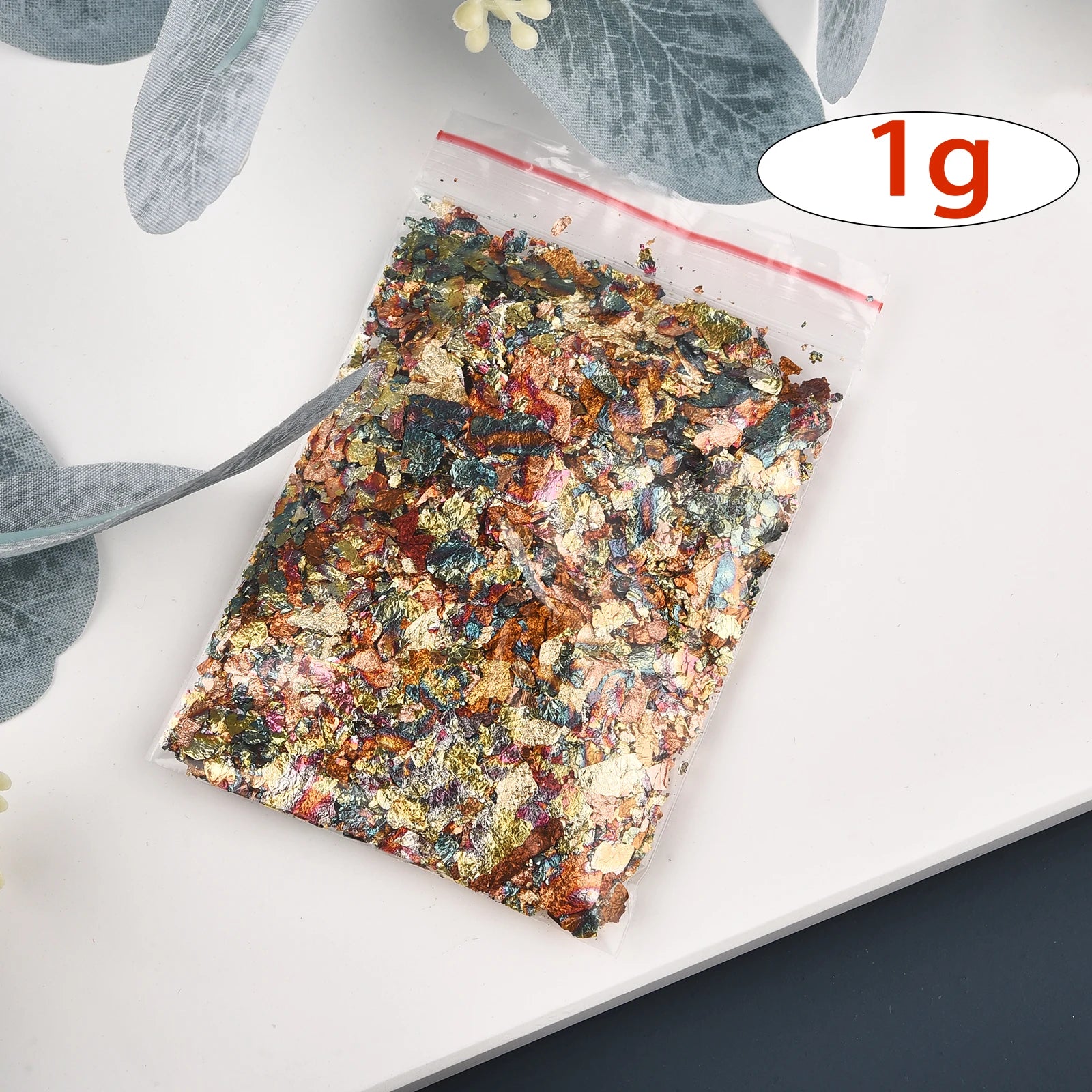 1/2/3/5/10g Imitation Gold Sliver Copper Foil Sequins Glitter Craft Leaf Flake Sheet Shiny Foil Paper Gilding DIY Nail Art Decor