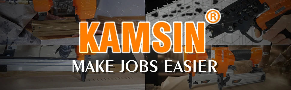 KAMSIN KN8016 Pneumatic Upholstery Stapler, 21GA, 80 Type, 1/2 Crown, Air Furniture Stapler, Fine Wire Staple Gun