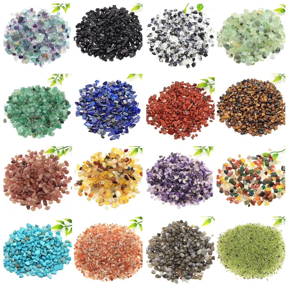 Natural Stone Tumbled Agate Gravel Crystals Chip Quartz Minerals Reiki Healing Specimen Gemstones Home Aquarium Decor DIY Crafts