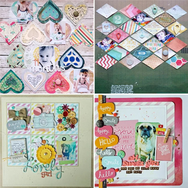 12 Sheet Scrapbooking Paper 15x15cm, Christmas Journal Planner Paper Pad Cardstock Backgrounds Card for DIY Art Craft Decoration