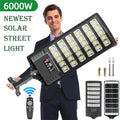 Solar Street Light Outdoor Dusk to Dawn Solar Lights 5000mah Outdoor with Remote Control Solar Parking Lot Lights for Courtyard