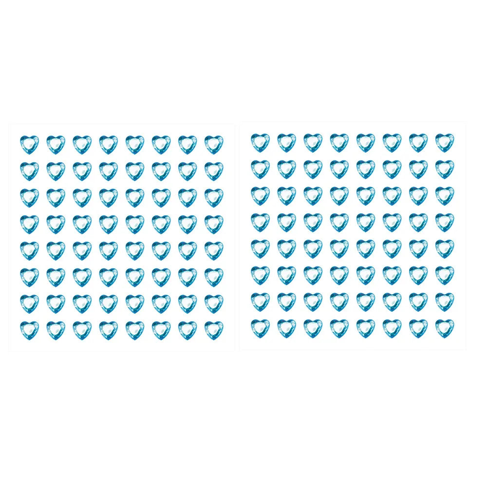 Bling Sparkly 3D Gem Acrylic Earrings Stickers Kids DIY Toys 6MM Self Adhesive Love Heart Rhinestone Crystal Stickers For Girls
