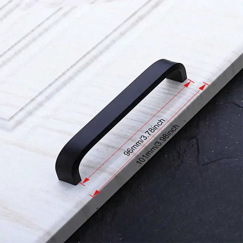 10pcs Arch Style Polished Metal Handles Solid Aluminum Alloy Cabinet Door Drawer Pulls Modern Simple for Furniture Hardware