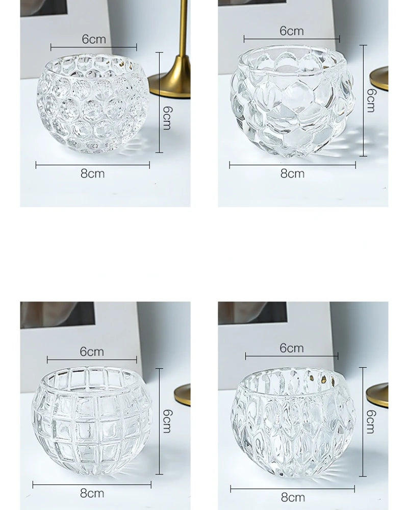 Nordic spherical pumpkin lamp thickened glass candle holder bar candlelight dinner home decorative ornaments craft gifts