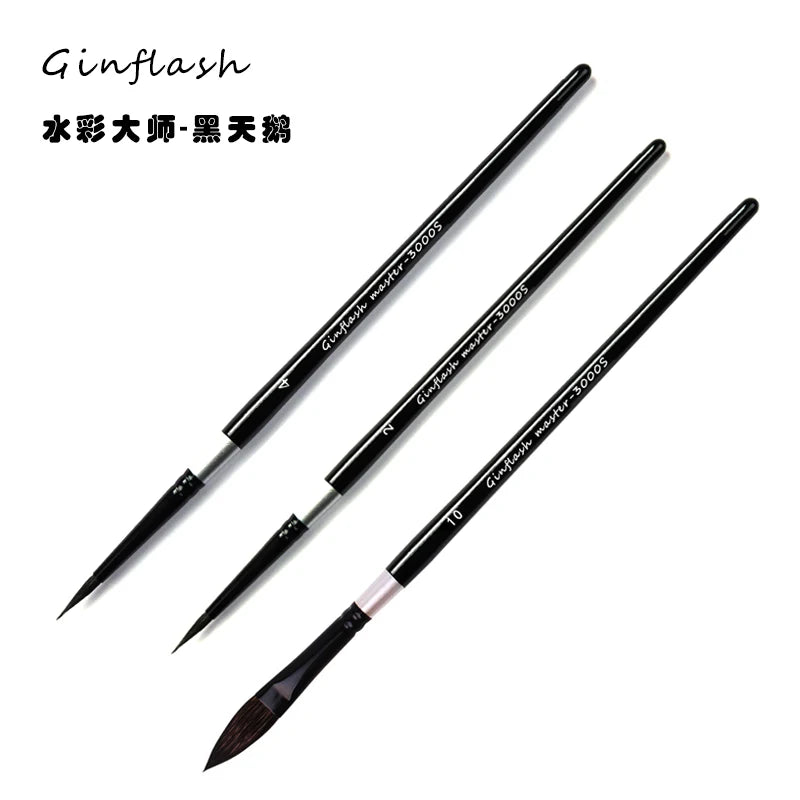 50/90 Color Solid Watercolor Paint Set Glitter Portable Metal Box Watercolor Pigment squirrel hair brush nail art