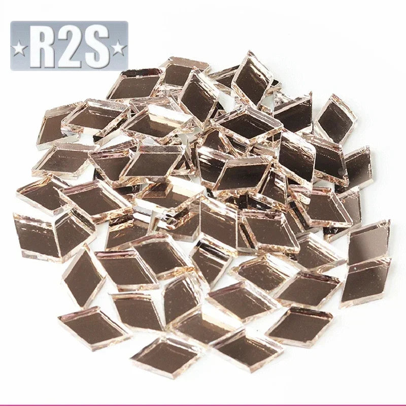 100g Glass Mirror Mosaic Tiles Bulk Diamond Shape DIY Craft Handcrafted Accessory Home Wall Artwork Decor Supplies arte