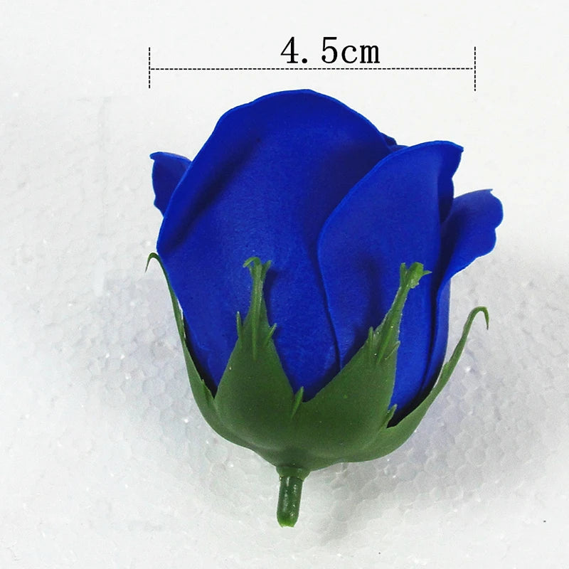 50pcs/lot Artificial Flower Roses Heads Dia4.5cm Beauty Wedding Valentine's Day Gift Roses Bouquet Home Party Decoration Flowers