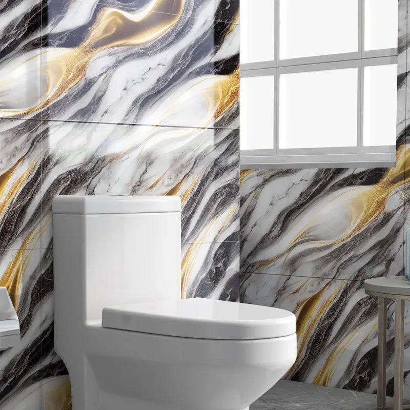 10-40PCS Imitation 3D Marble Wall Sticker Self Adhesive Waterproof Oilproof Wallpaper for Kitchen Tile Wall DIY Home Decoration