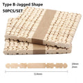 Natural Wooden Popsicle Sticks 50 Pcs Set for DIY Craft Ice Cream Lolly Projects
