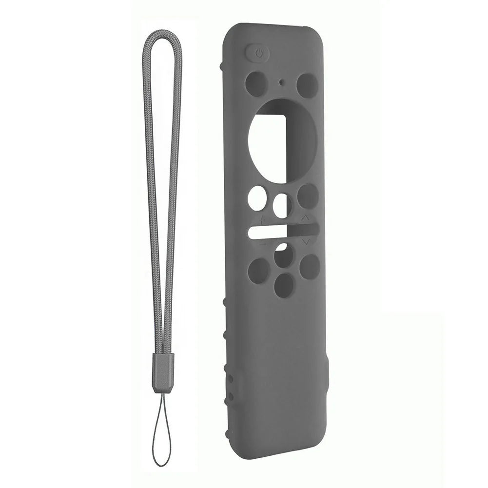 Drop-Proof Shell Silicone Remote Control Cover Protector with Lanyard Shockproof Anti-Slip for Samsung 8K Neo QLED HDR Smart TV