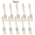 10/20/30pcs short wooden handle art brushes, hog bristle brushes, watercolor brushes, wall brushes, art brushes, cleaning