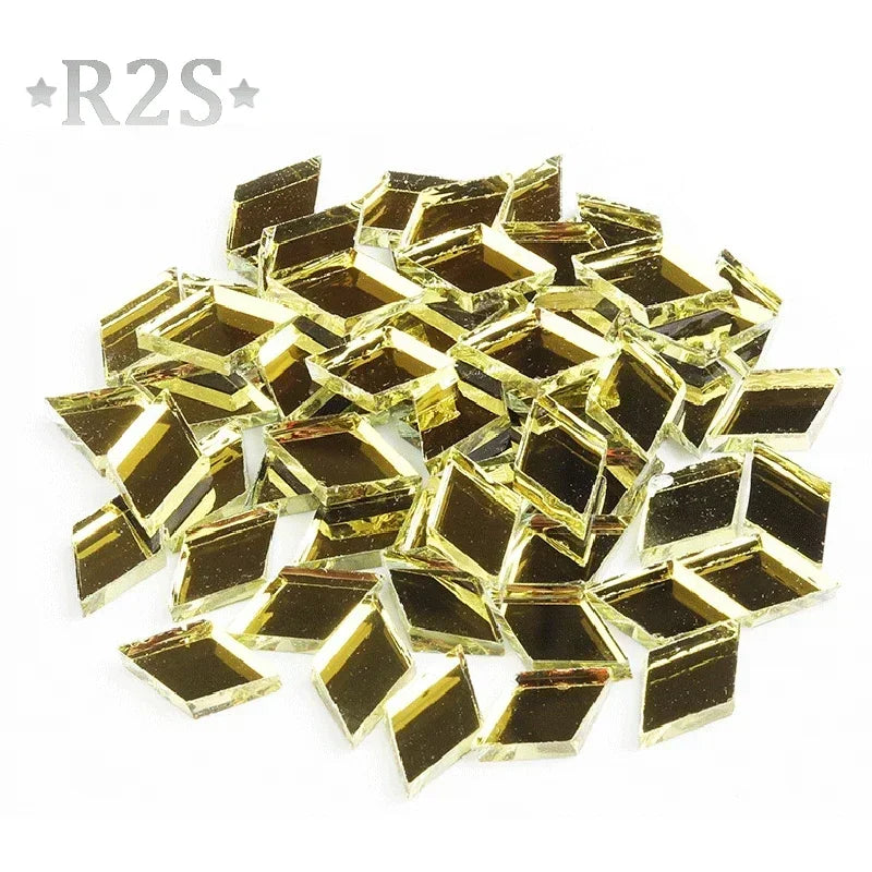 100g Glass Mirror Mosaic Tiles Bulk Diamond Shape DIY Craft Handcrafted Accessory Home Wall Artwork Decor Supplies arte