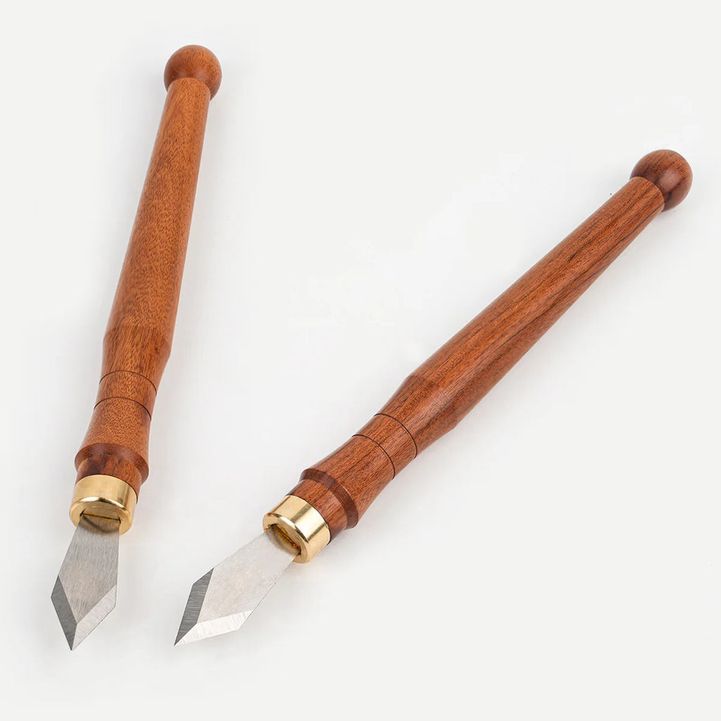 Wood Dual Bevel Carving Knife Tool, Precision Striking Knives with High Carbon Steel Blades for DIY Craft Sculpture Carpenter
