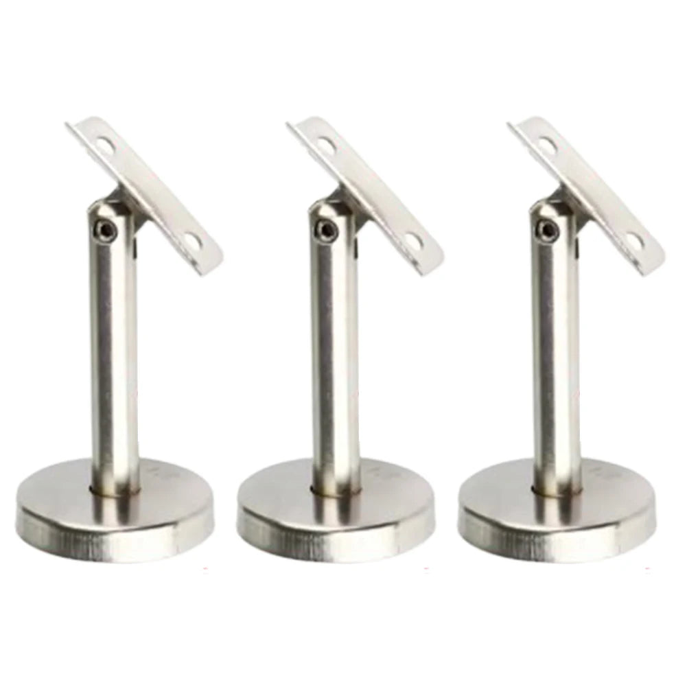 3Pcs Adjustable Stair Handrail Brackets Movable Column Bracket 304 Stainless Steel Handrail Wall Support Hardware Accessories