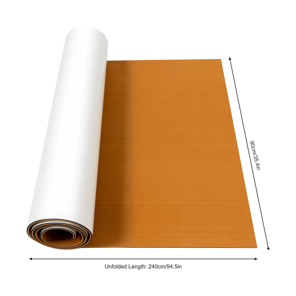 240cm×90cm EVA Foam Boat Decking Sheet Self-Adhesive DIY Marine Flooring Mat Non Slip Boat Carpet for Boats Yacht Kayak RV
