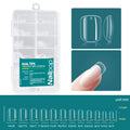 120pcs Soft Gel Nail Kit Oval Square Full Coverage Nail Extension Pre-Molded Acrylic Fake Nail Gel For Home Nail Salon DIY Use