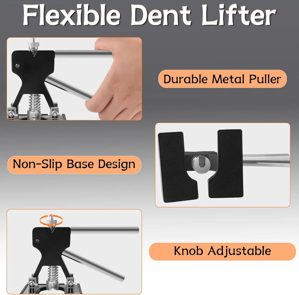 Car Dent Puller Kit with Glue Gun, Suction Cup & Tools for Paintless Dent Removal at Home