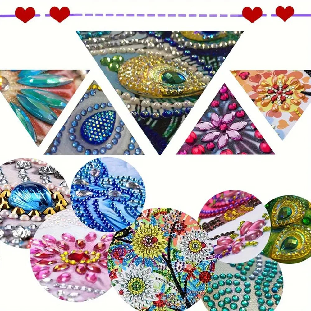 PU 5D Diamond Painting Kit Note Box with 160 Sheets Diamond Art Notebook Box for Daily Record Or Gift