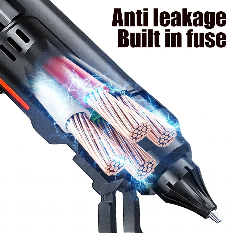 Deli 40W Hot Melt Glue Gun DIY Household Industrial Glue Guns with 10pcs Glue Sticks, for DIY, Sealing, Arts & Crafts Projects