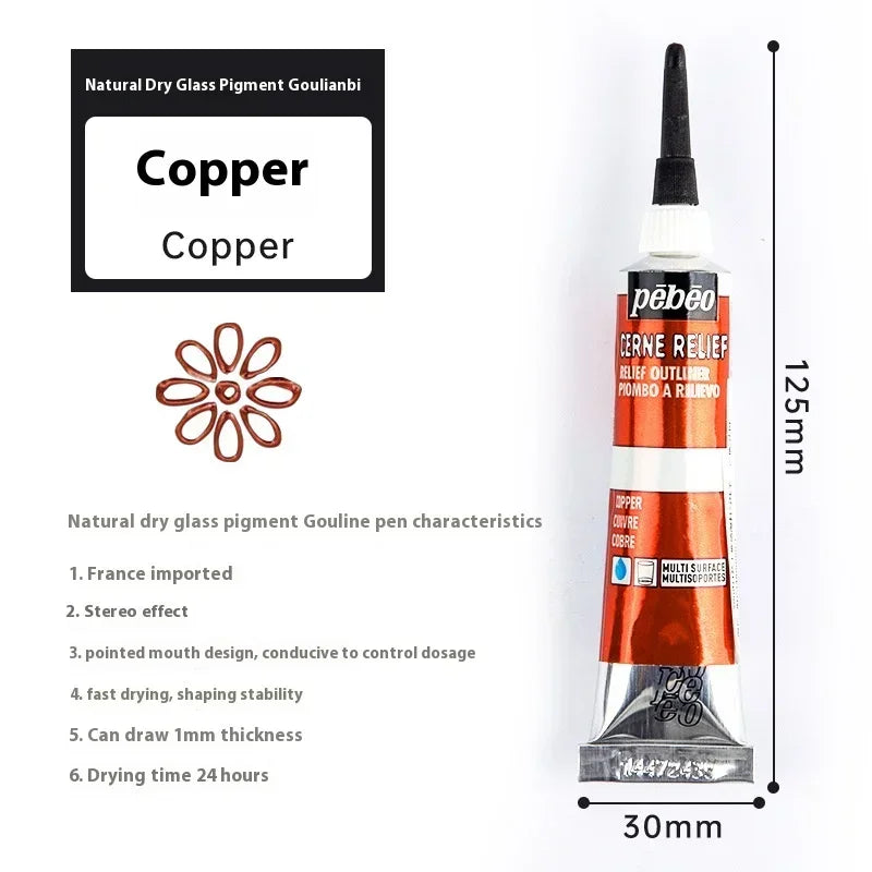 20ml Glass Acrylic Paint Tube Waterproof for Wood/Canvas/Fabric Doll Painting Rich Diy Colorant Glass Pigments Artist Supplies