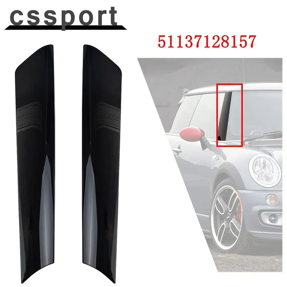51137128157 Front Left&Right Driver Side Window Windshield A Pillar Trim Molding Black For Mini Cooper R53 R52 R50 Trim Cover