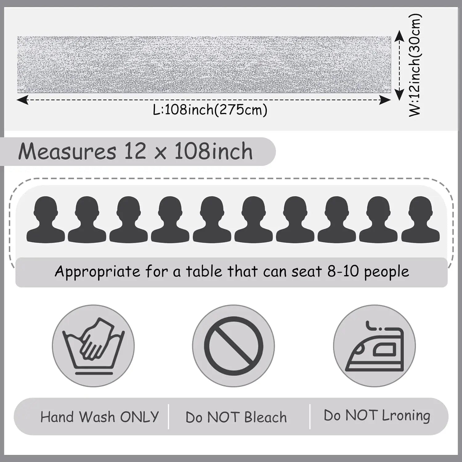 24 Silver Sequin Table Runners, 12x108 Inch Glitter Decor for Parties Weddings Holidays