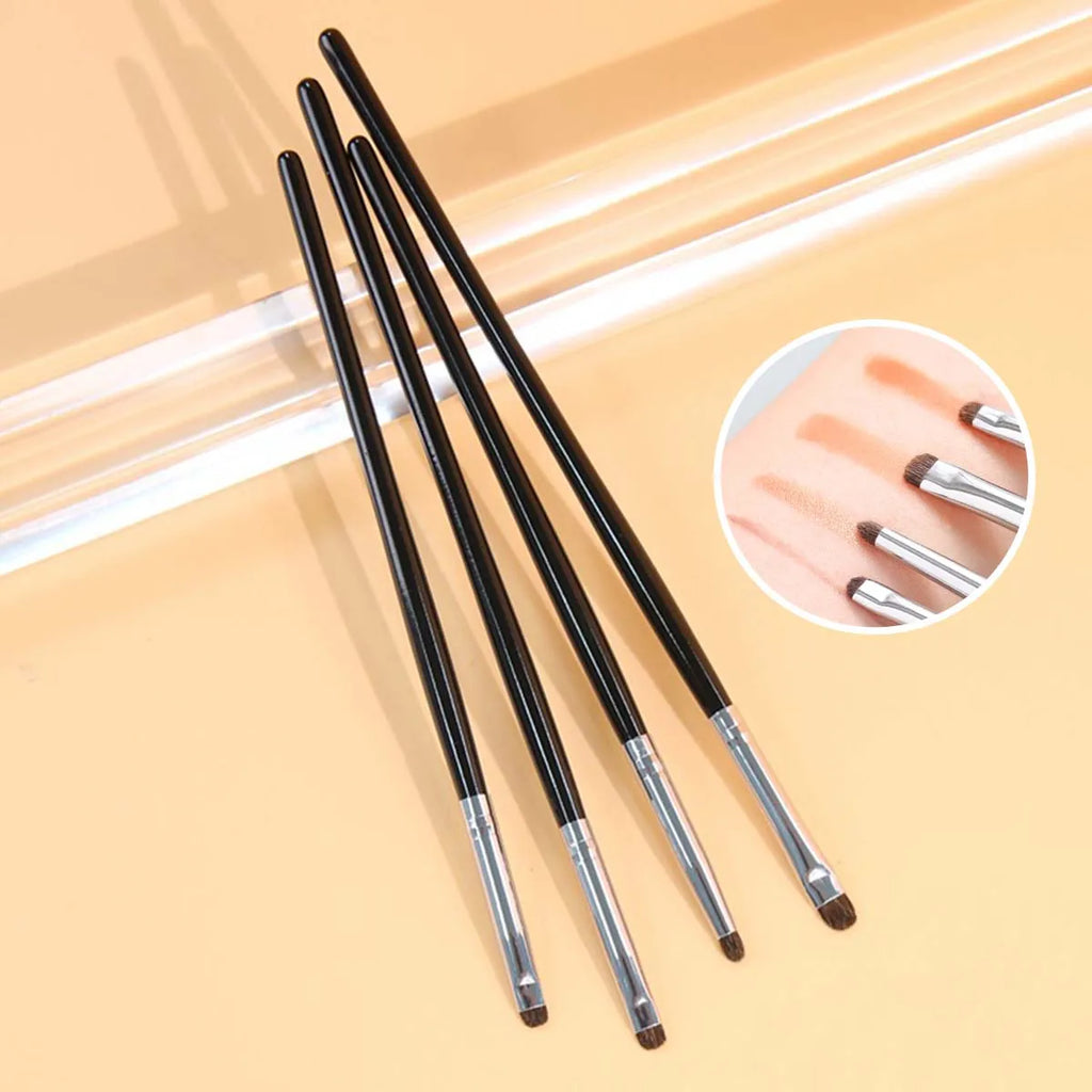 4Pcs Eye Detail Brushes Set, Eyeshadow Brushes, Undereye Smudge Brushes, Soft Eyeliner Brush, Perfect Eye Makeup Tools