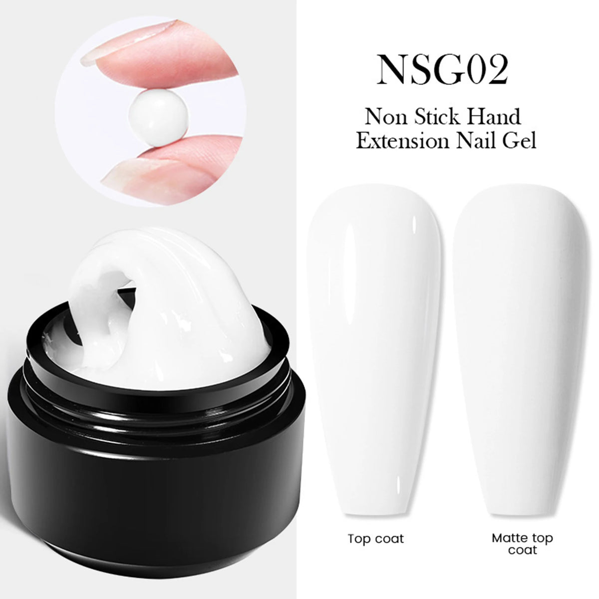 Nail Extension Gel Solid Sculpture Gel, 1 Jar Solid Builder Gel, UV Light Cured, Fake Nails Strong Clear Nail Tips Hard Gel  ﻿