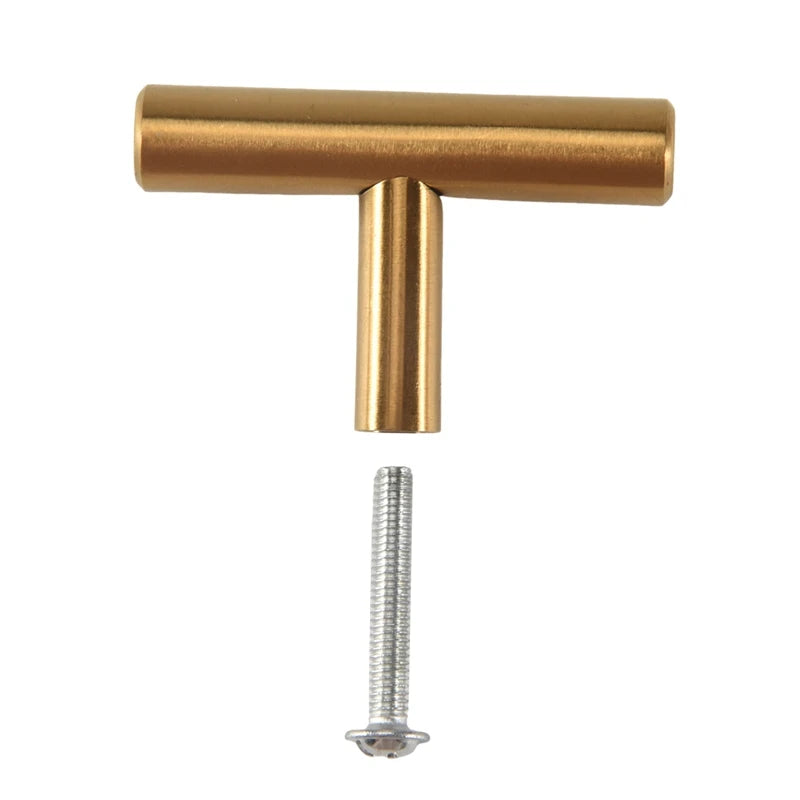 50Mm Long Single Hole Cabinet Knobs And Pulls Door Cupboards Drawers Bedroom Furniture Handles Brushed ,20 Pack,Gold