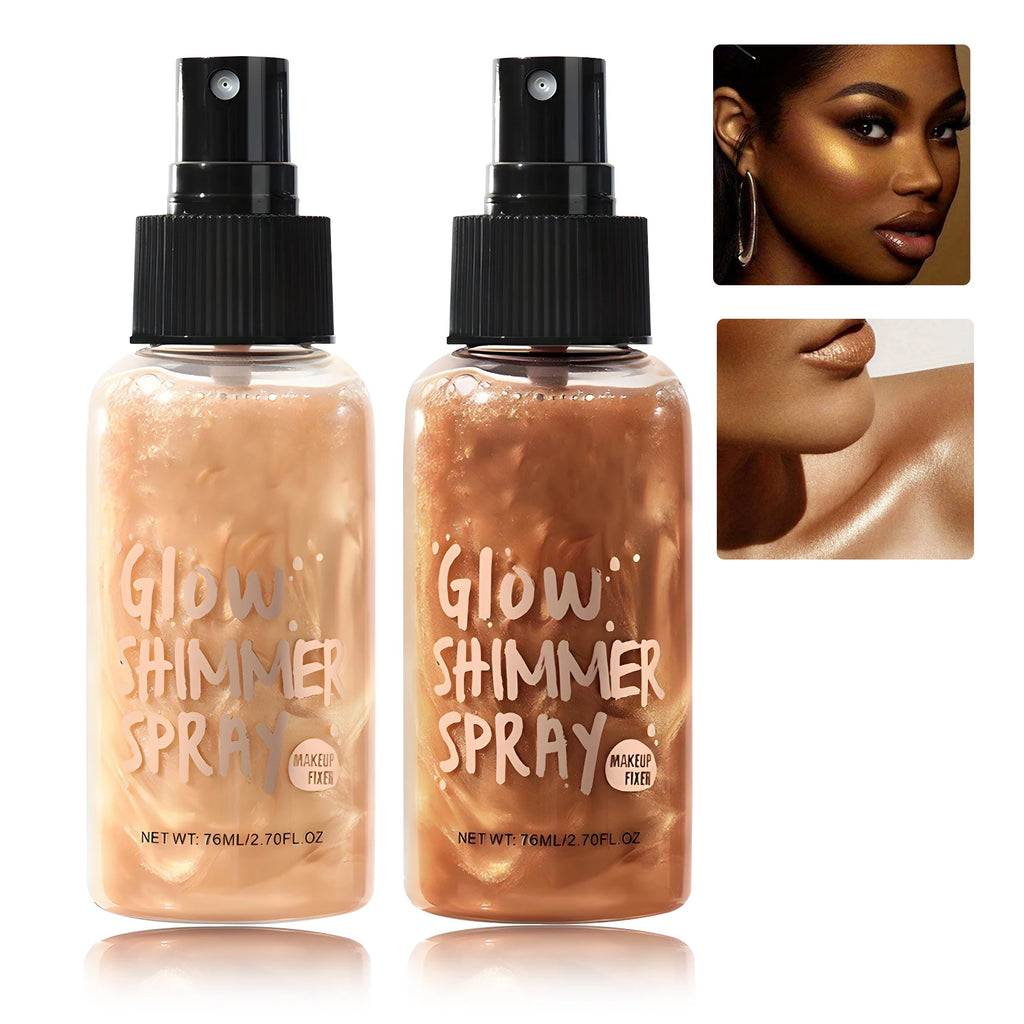 Body Glitter Spray Quick Drying Body Glow Shimmer Long-Lasting Shiny Liquid Highlight Makeup for Birthday Party 2026 Newest