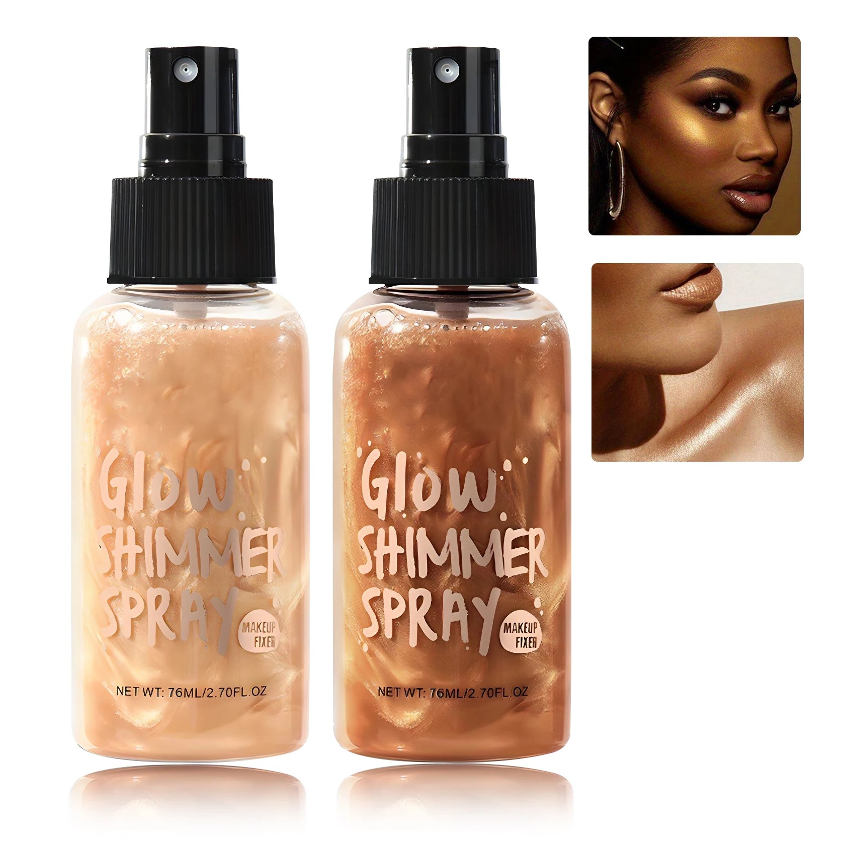 Body Glitter Spray Quick Drying Body Glow Shimmer Long-Lasting Shiny Liquid Highlight Makeup for Birthday Party 2026 Newest