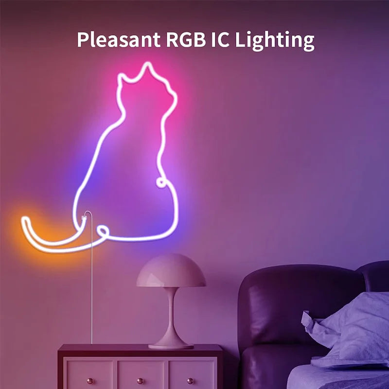 TUYA Neon LED Strip Lights 5V 72LEDs/M Silicone Neon Rope Light with Music Sync RGBIC Dreamcolor Chasing Strip Tape for Room