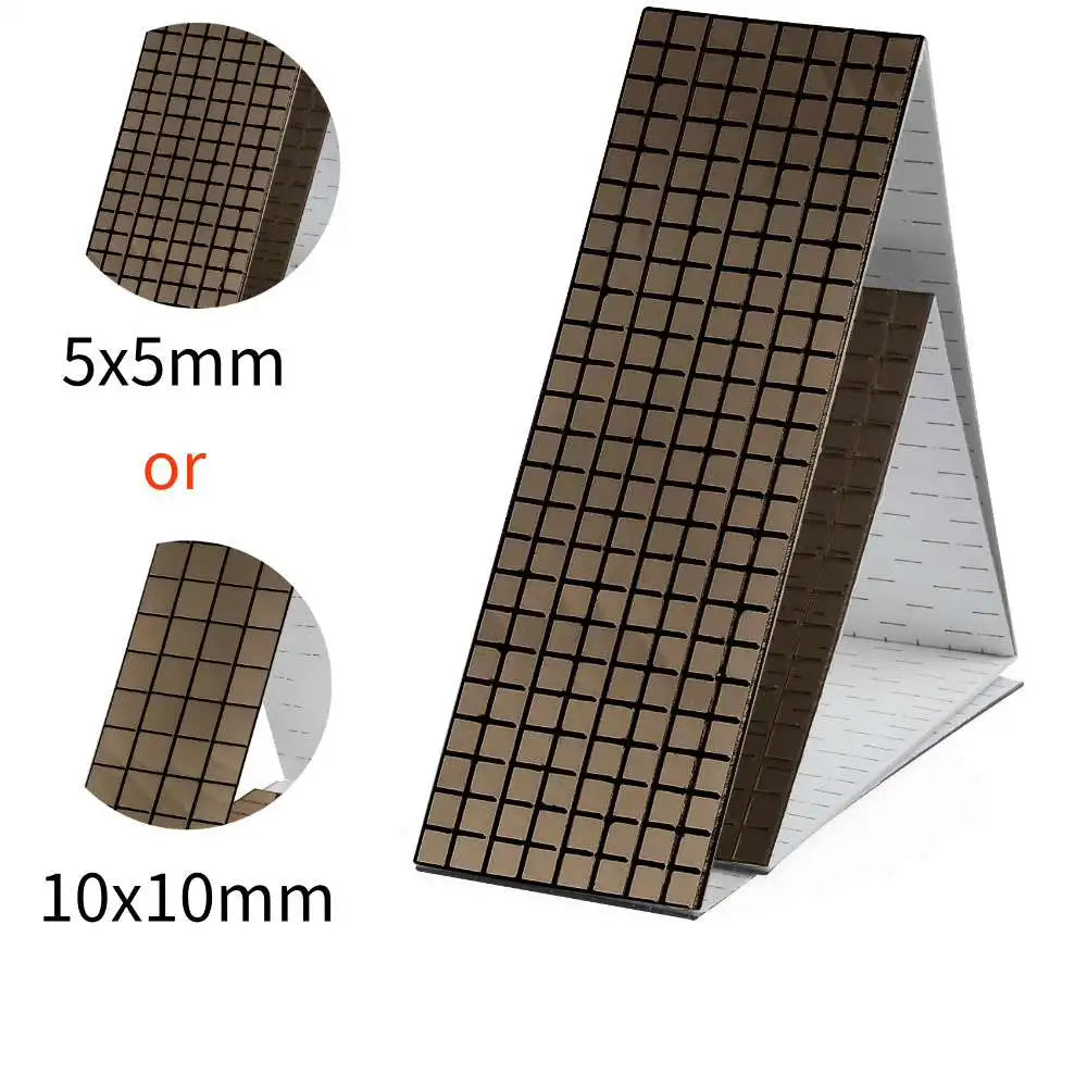 4x60cm Self-Adhesive Real Glass Craft Stickers Reflective Glass Tape Mirror Mosaic Tiles For Making DIY Hand Crafts Home Decor