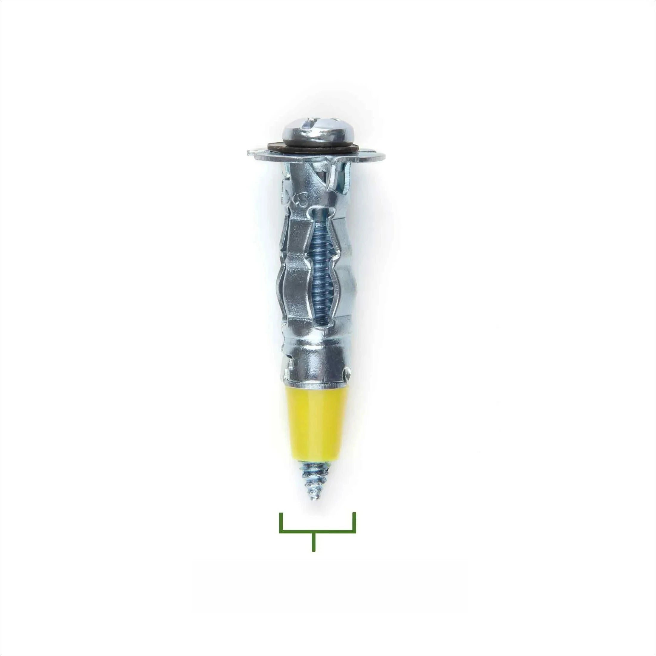 Drywall Anchor Screws, 1/8" x DXS, Steel, Zinc, Corrosion Resistant, 60 lbs, Silver, 12 sets