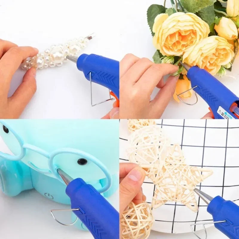 Wired Mini Industrial Hot Glue Gun - High-Temperature Silicone Tool for Home DIY Crafts & Art, Quick-Heating Plug-In Glue Gun
